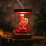 Handmade Infernape Resin Lamp featuring intricate design and vibrant colors, perfect for Pokémon fans and collectors.