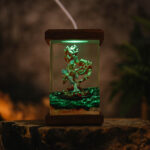 Handmade Infernape Resin Lamp featuring intricate design and vibrant colors, perfect for Pokémon fans and collectors.