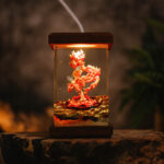 Handmade Infernape Resin Lamp featuring intricate design and vibrant colors, perfect for Pokémon fans and collectors.