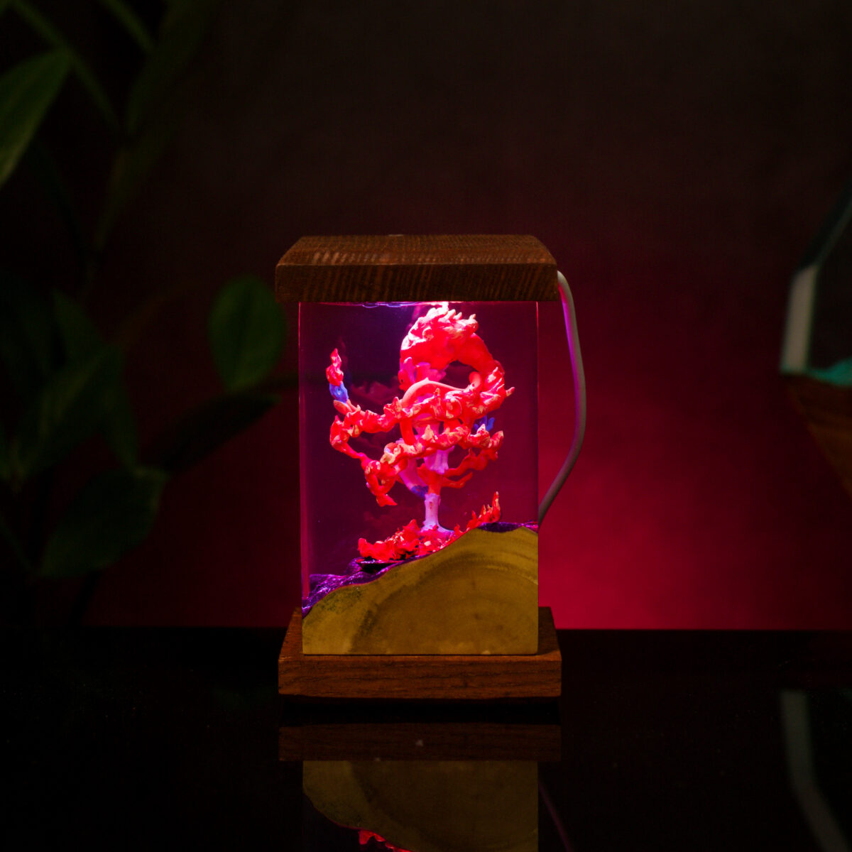 Handmade Infernape Resin Lamp featuring intricate design and vibrant colors, perfect for Pokémon fans and collectors.